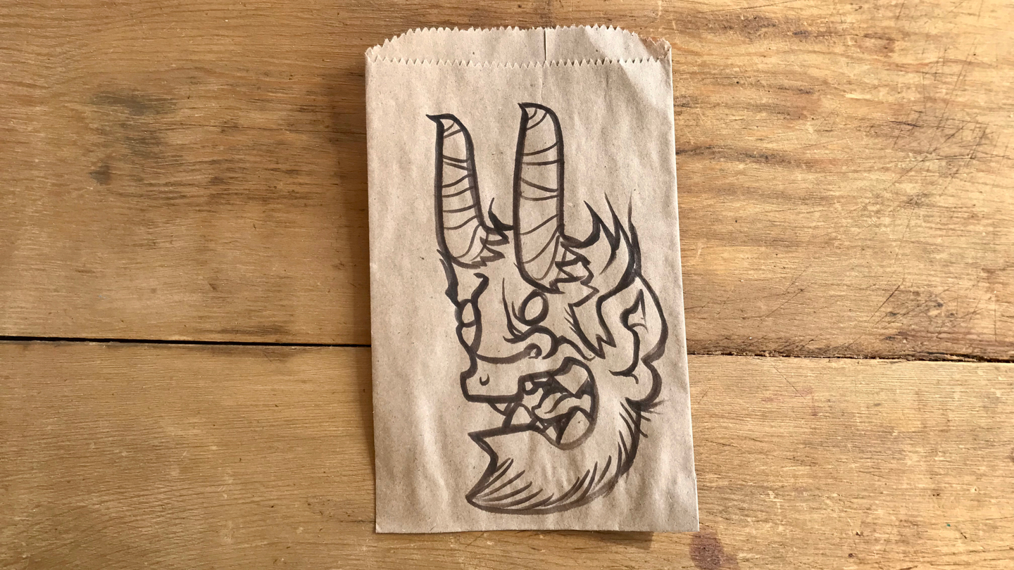 Krampus Sketch Bag
