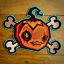 Big Jack-o-lantern Halloween Back Patch